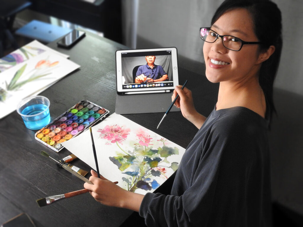 Online Chinese brush painting Class via Zoom – Danny Chen Art Studio